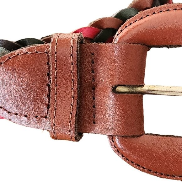 Braided Leather Belt | Boho Cottagecore Hippie Southwest | Women’s Small - Picture 4 of 14